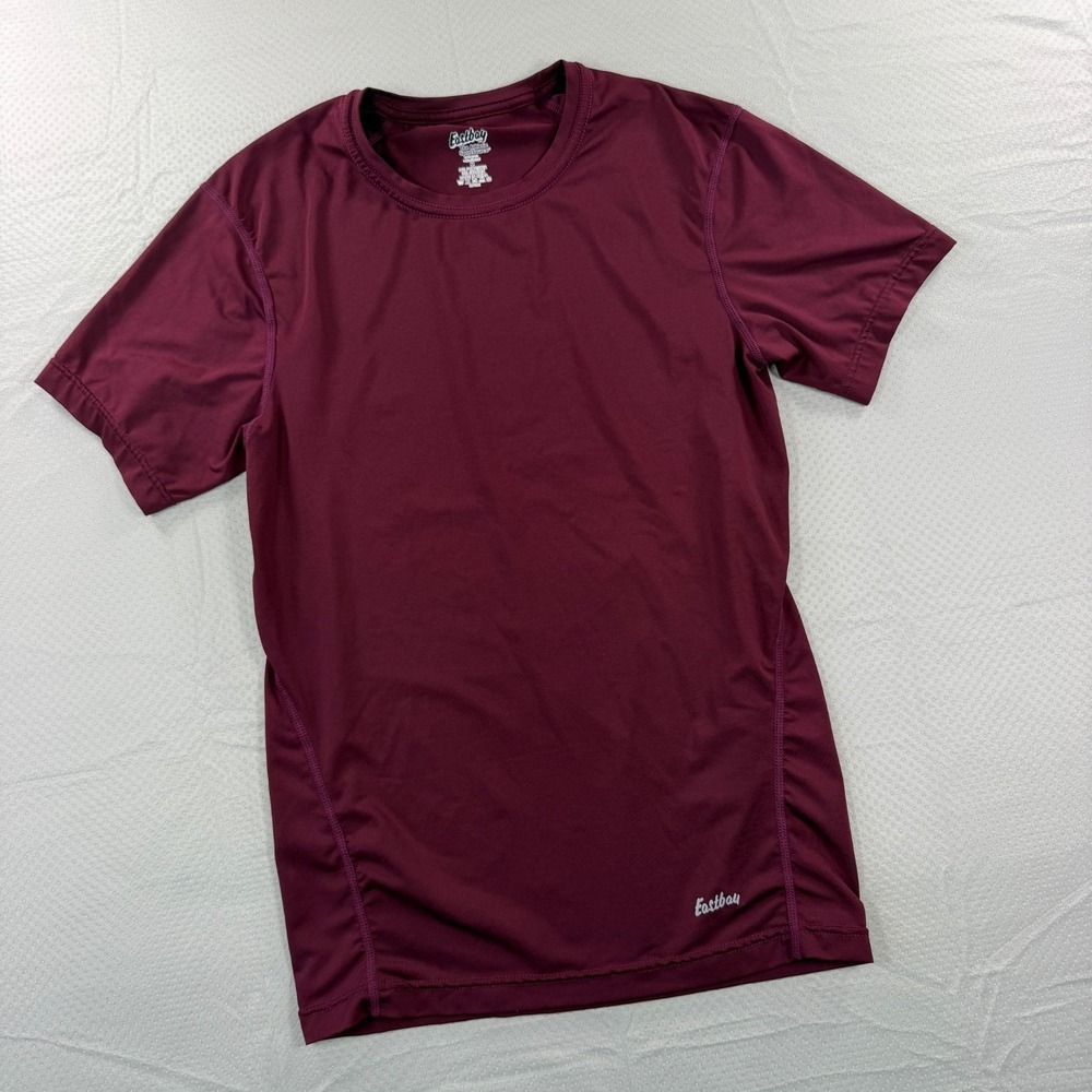 Eastbay Compression Shirt Mens Medium Maroon Short Sleeve Athletic Base Layer
